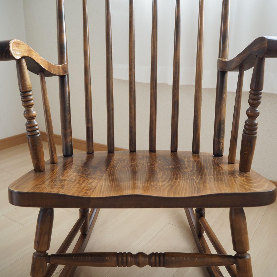 ロッキングチェア ヒダダイネット 飛騨家具 ウィンザーチェア レトロ 木製 椅子