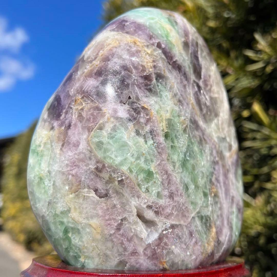 ✳️存在際立つ素敵なフローライト原石✨レインボー フローライト 原石 天然石 置物