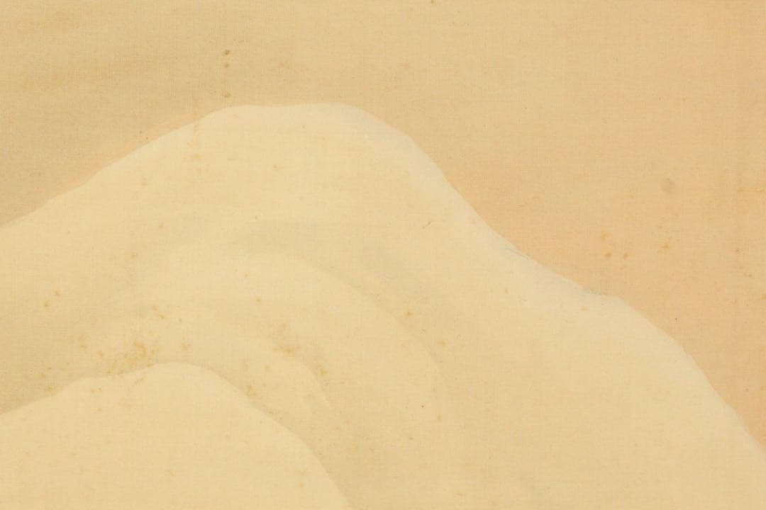 No5374 掛軸　在銘　春峰　雪景日出図　絹本着色　古画　古美術　送料無料