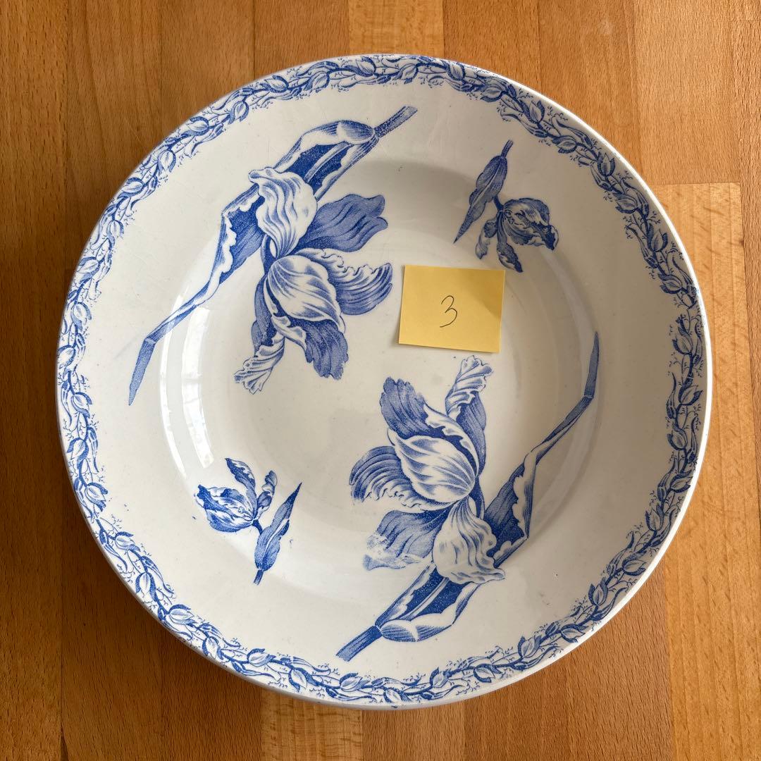 Luneville リュネヴィル チューリップ柄深皿　3枚セット