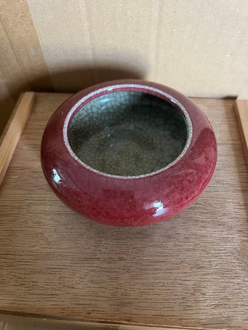 辰砂水指 古美術 皿