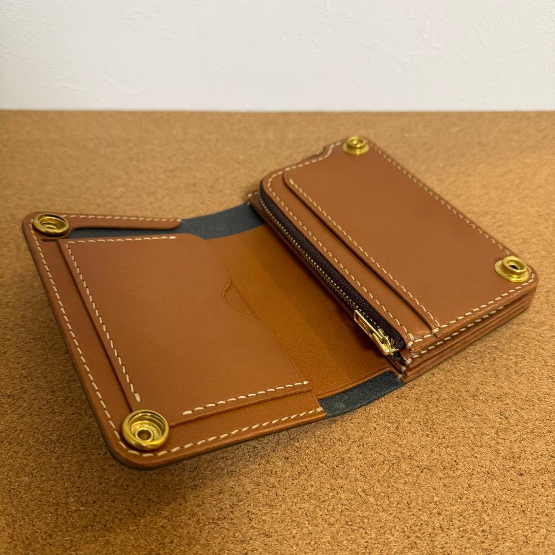 【ハンドメイド】　ミドル トラッカー ウォレット