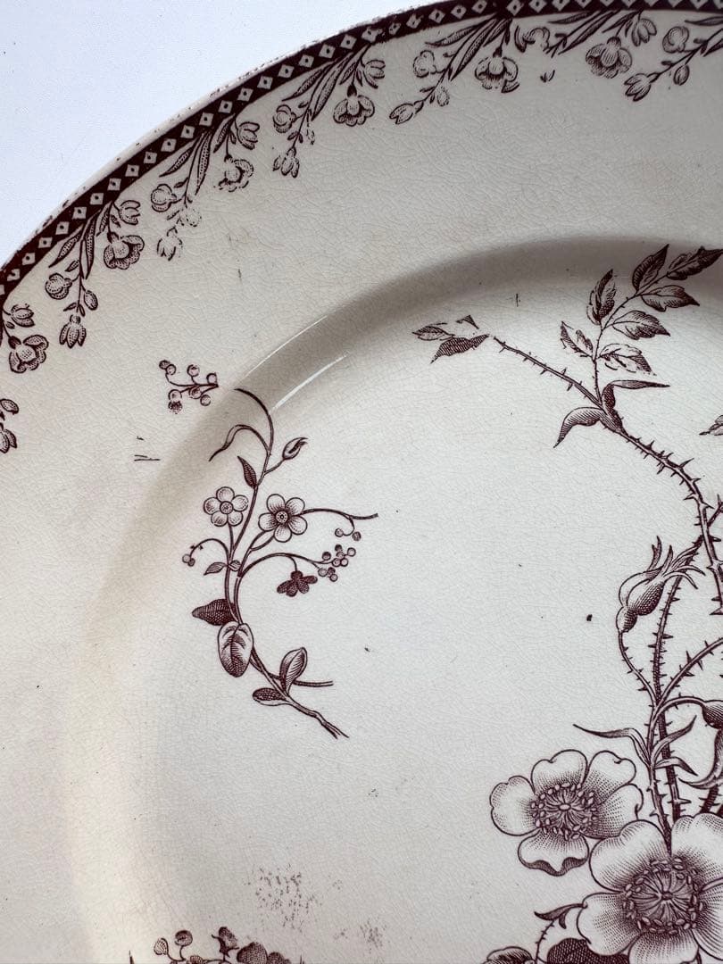 pexonne ペクソンヌ　フランス　アンティークプレート　皿　平皿　ブロカント