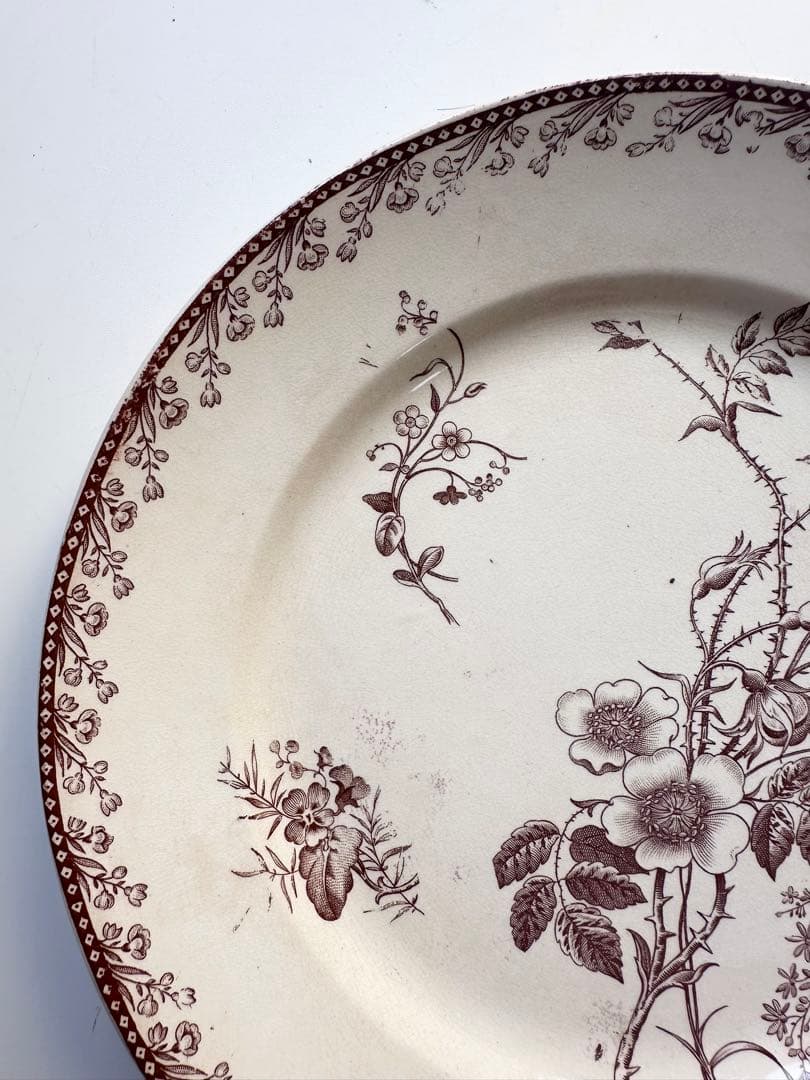 pexonne ペクソンヌ　フランス　アンティークプレート　皿　平皿　ブロカント