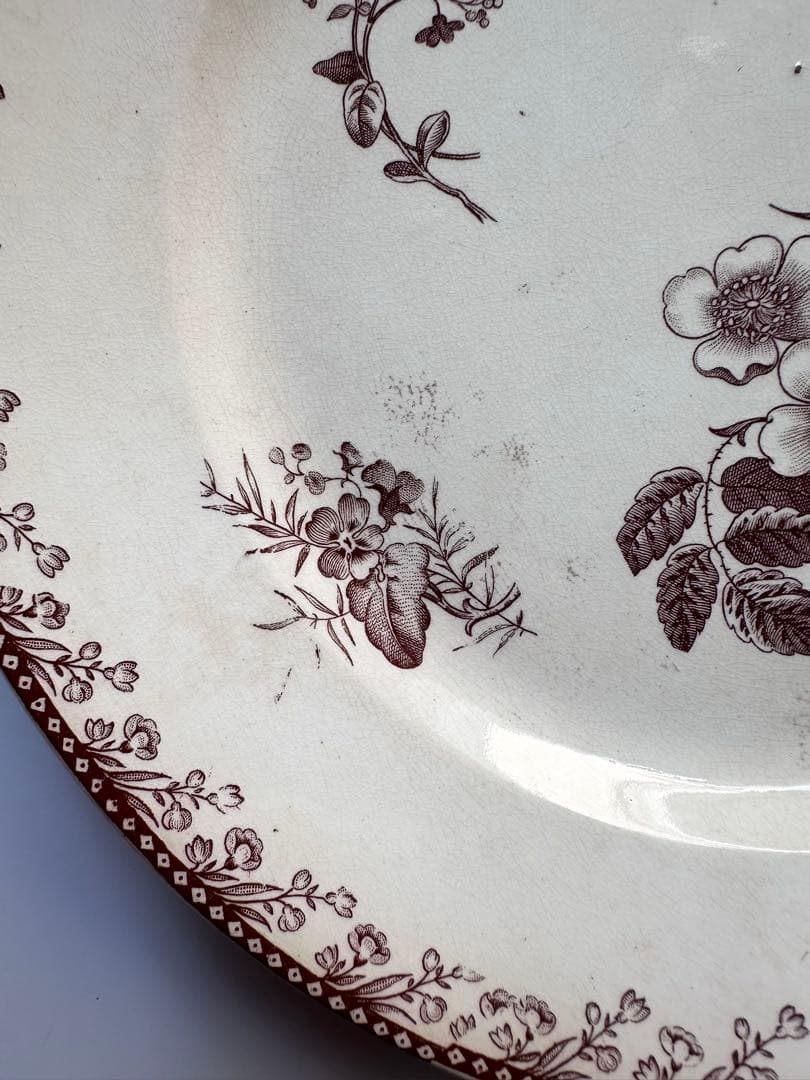 pexonne ペクソンヌ　フランス　アンティークプレート　皿　平皿　ブロカント