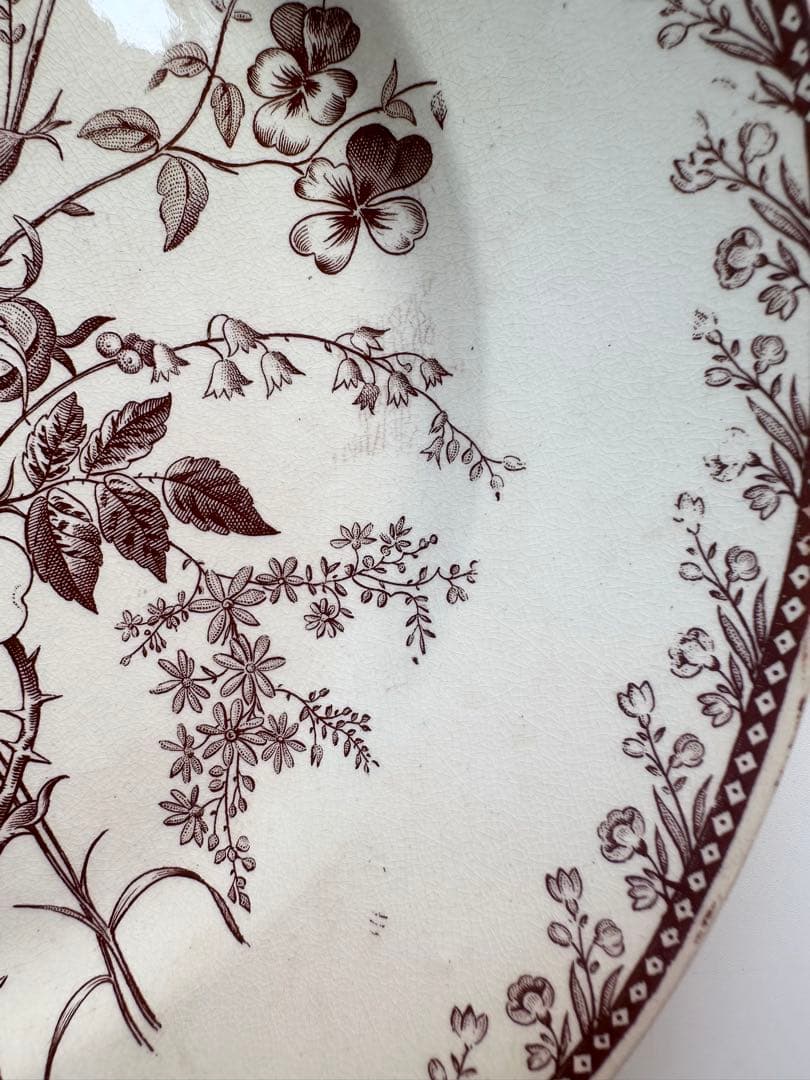 pexonne ペクソンヌ　フランス　アンティークプレート　皿　平皿　ブロカント