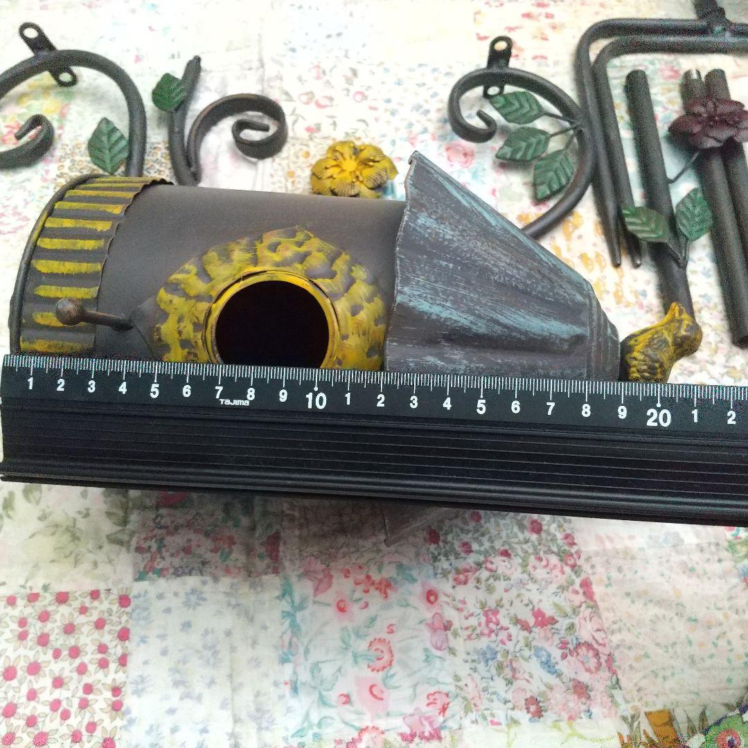 新品　アイアン製バードフィーダー　大型ガーデンオーナメント　小鳥バードバス