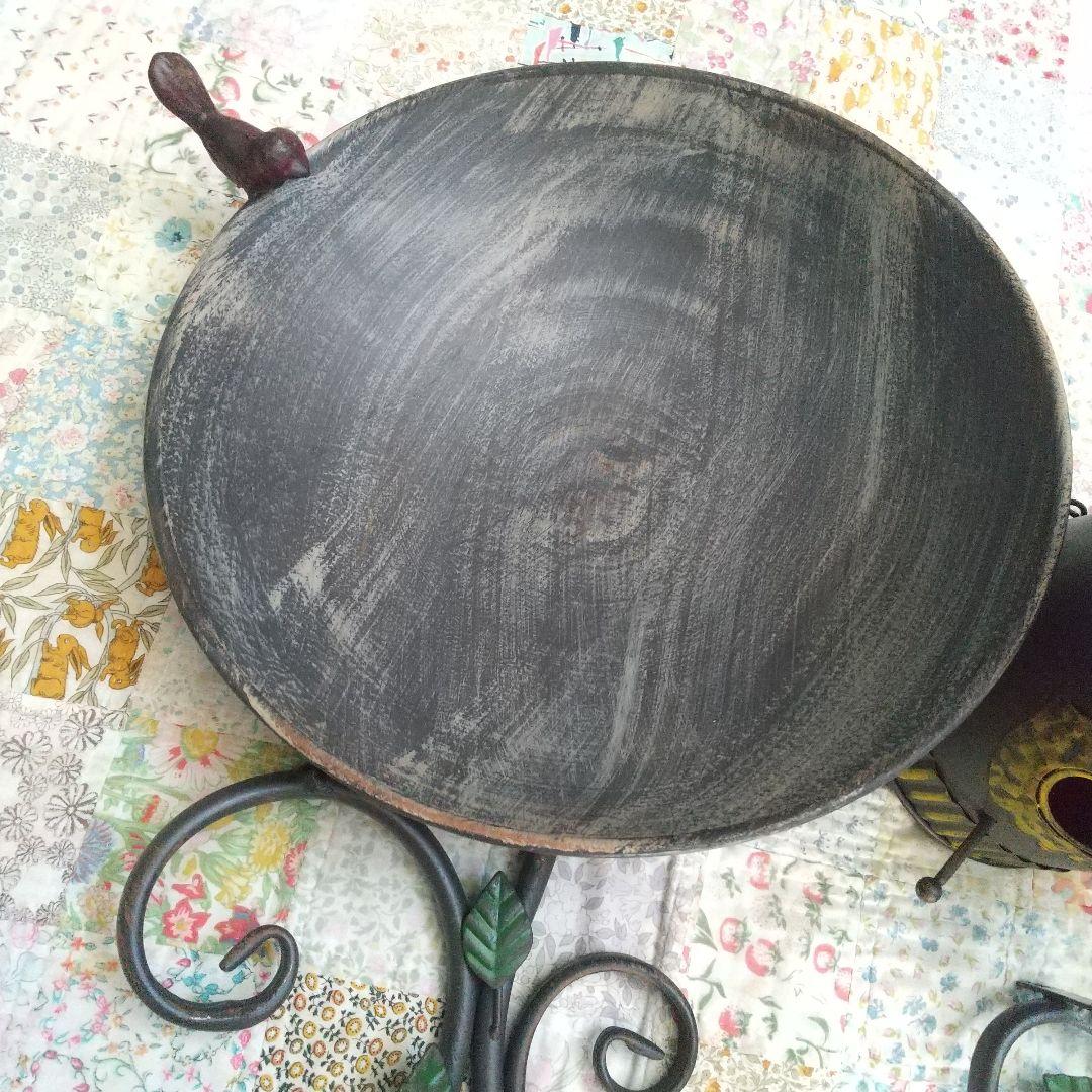 新品　アイアン製バードフィーダー　大型ガーデンオーナメント　小鳥バードバス