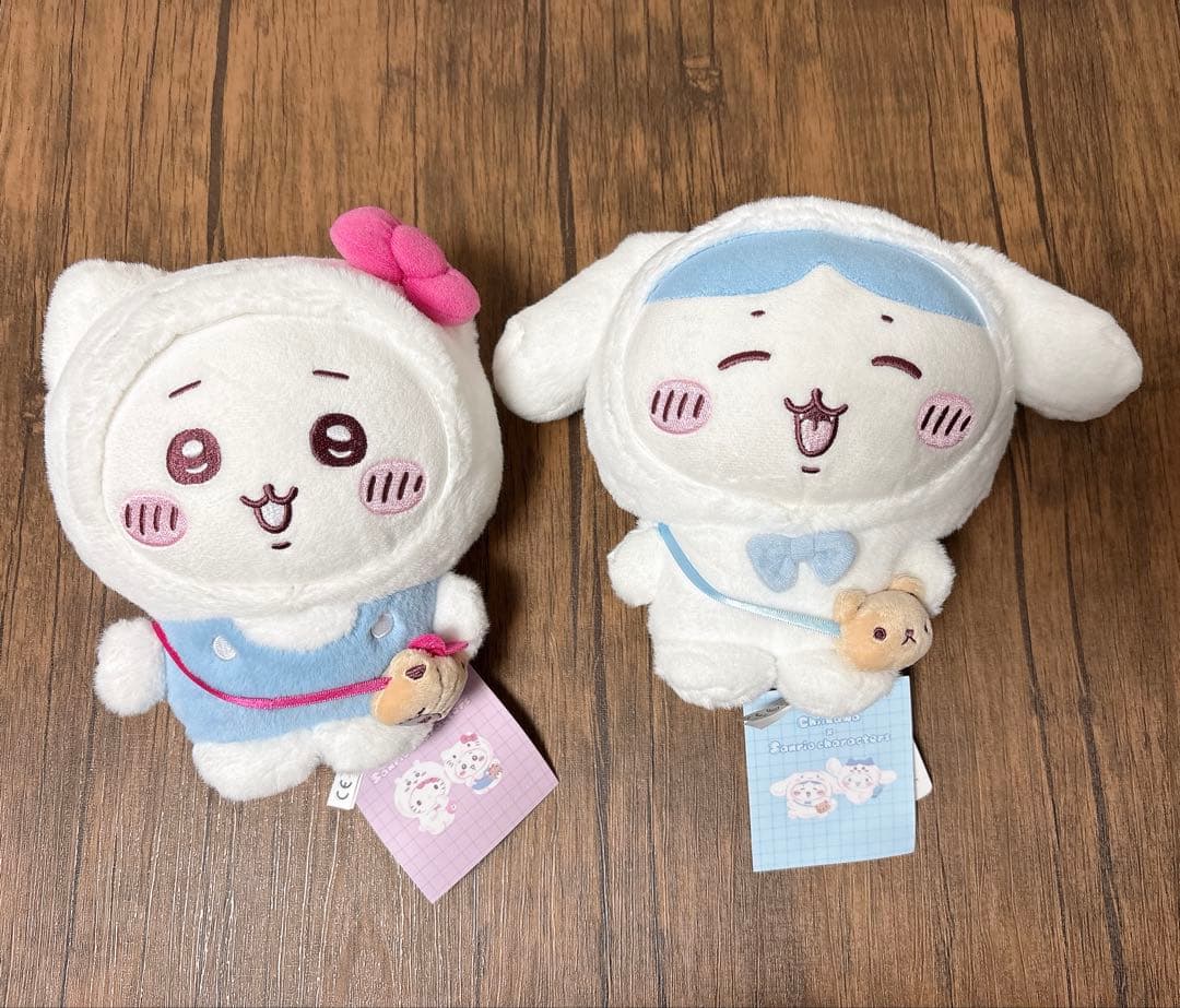 ちいかわ サンリオ コラボ ぬいぐるみ ちいかわ　ハチワレ　うさぎ　モモンガ