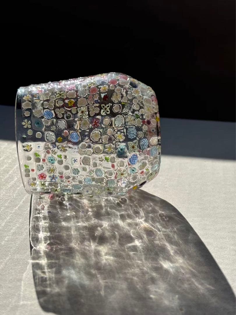 江波冨士子さん グラス 「花の庭」2個セット 新品