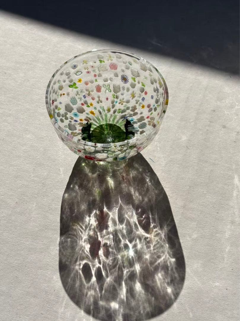 江波冨士子さん グラス 「花の庭」2個セット 新品