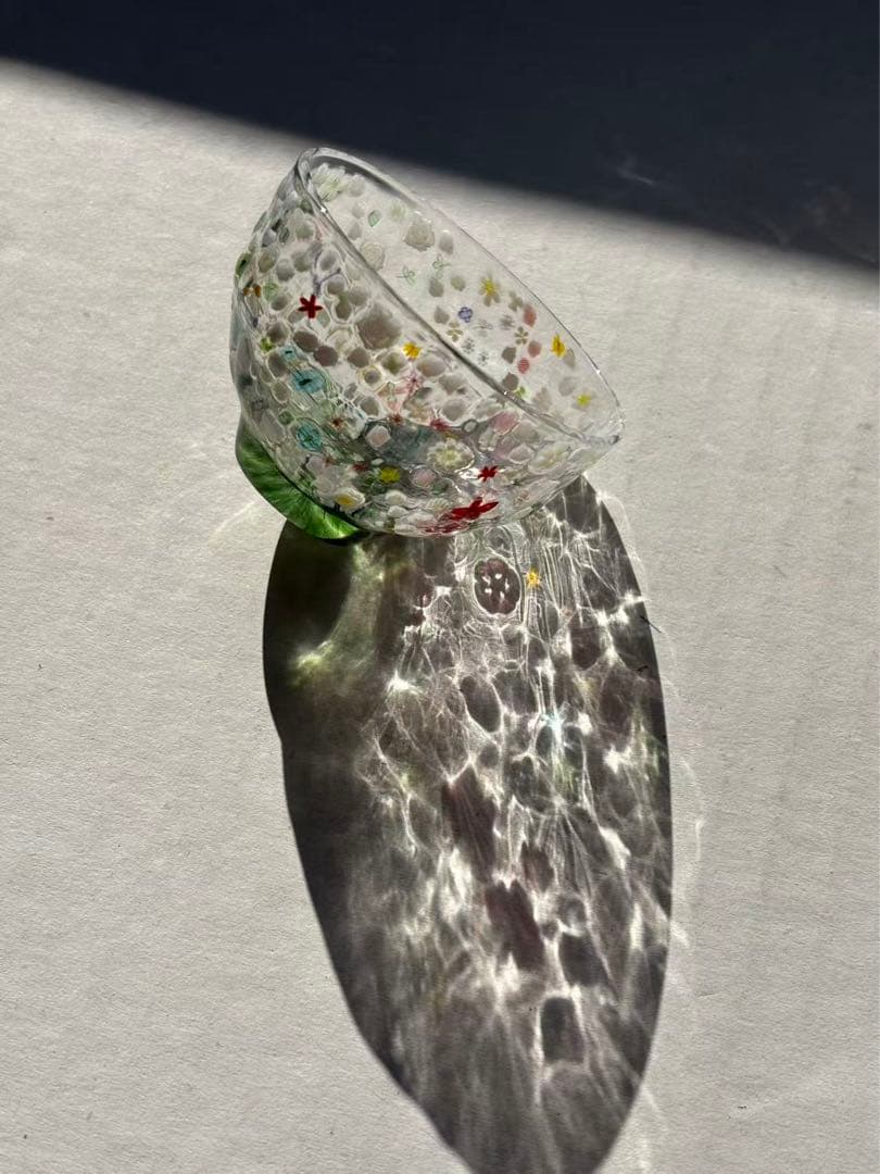 江波冨士子さん グラス 「花の庭」2個セット 新品