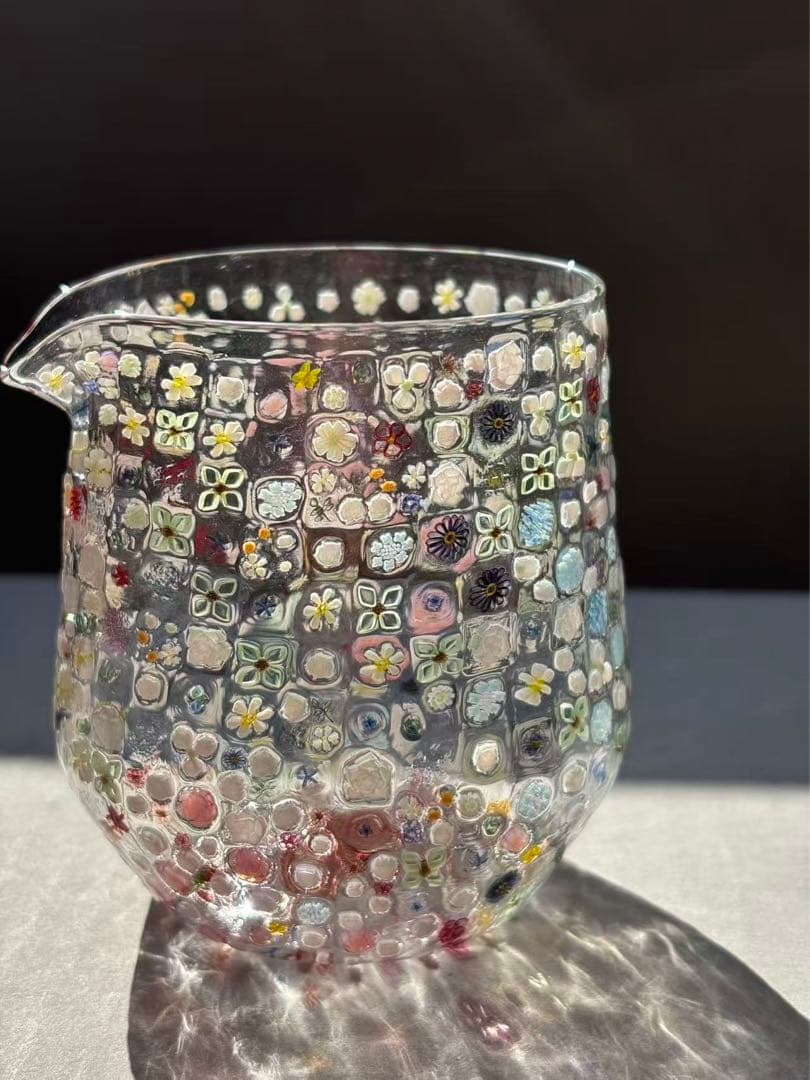 江波冨士子さん グラス 「花の庭」2個セット 新品