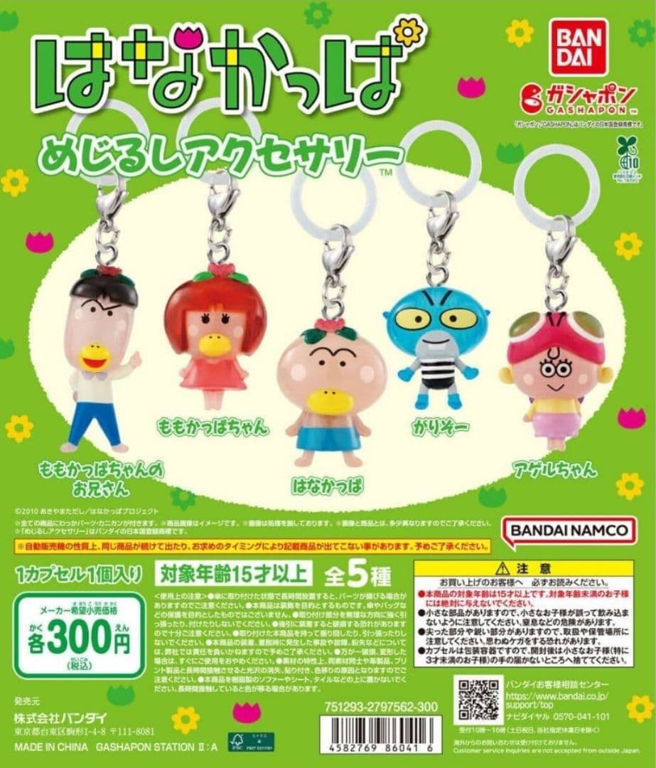 ⑤ はなかっぱ めじるしアクセサリー 全5種類 コンプ ガチャ