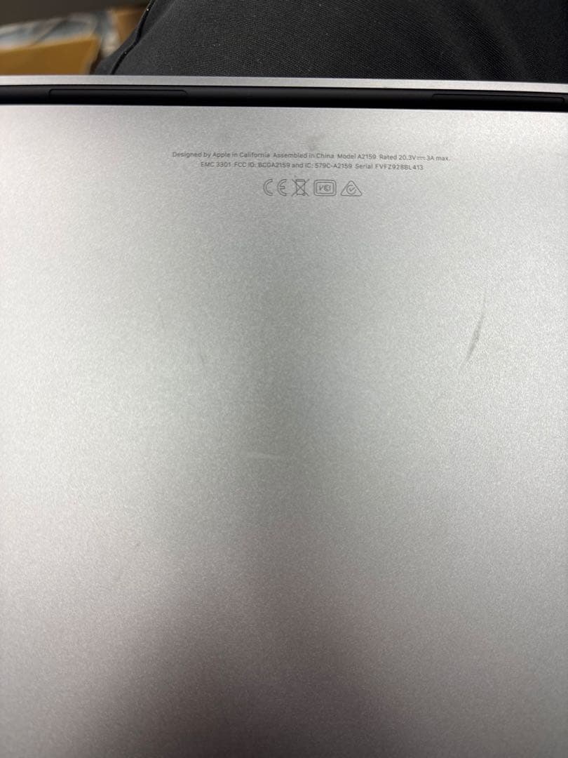 ジャンク品MacBook Pro 2019 A2159