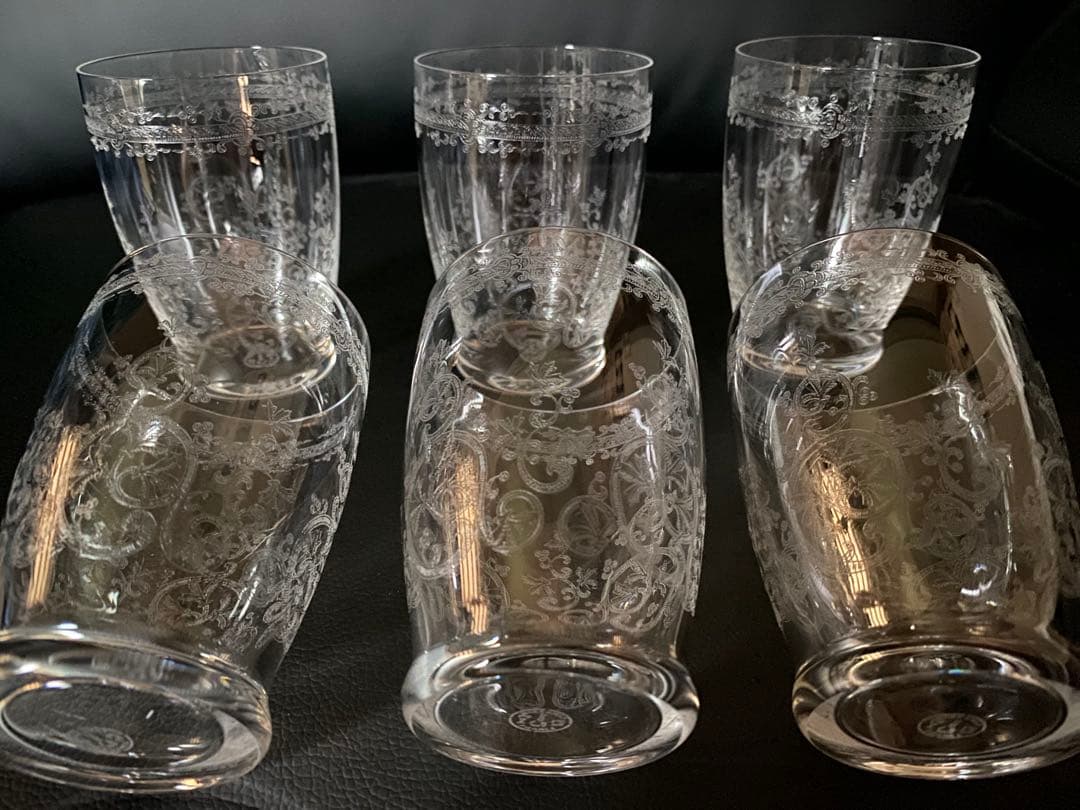 バカラ ラファイエット アシッド エッチング グラス ロック ビール ワイン