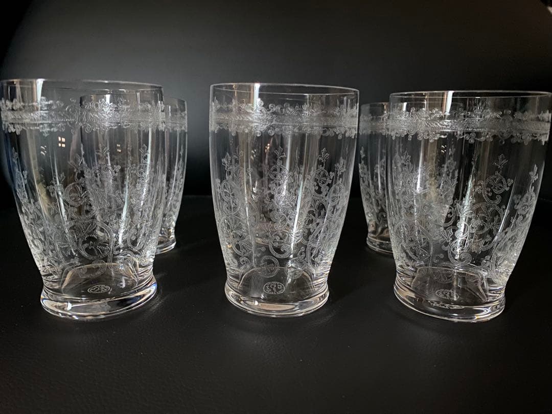 バカラ ラファイエット アシッド エッチング グラス ロック ビール ワイン