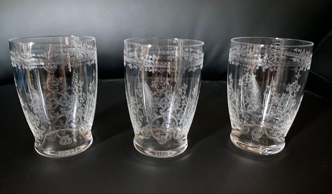 バカラ ラファイエット アシッド エッチング グラス ロック ビール ワイン