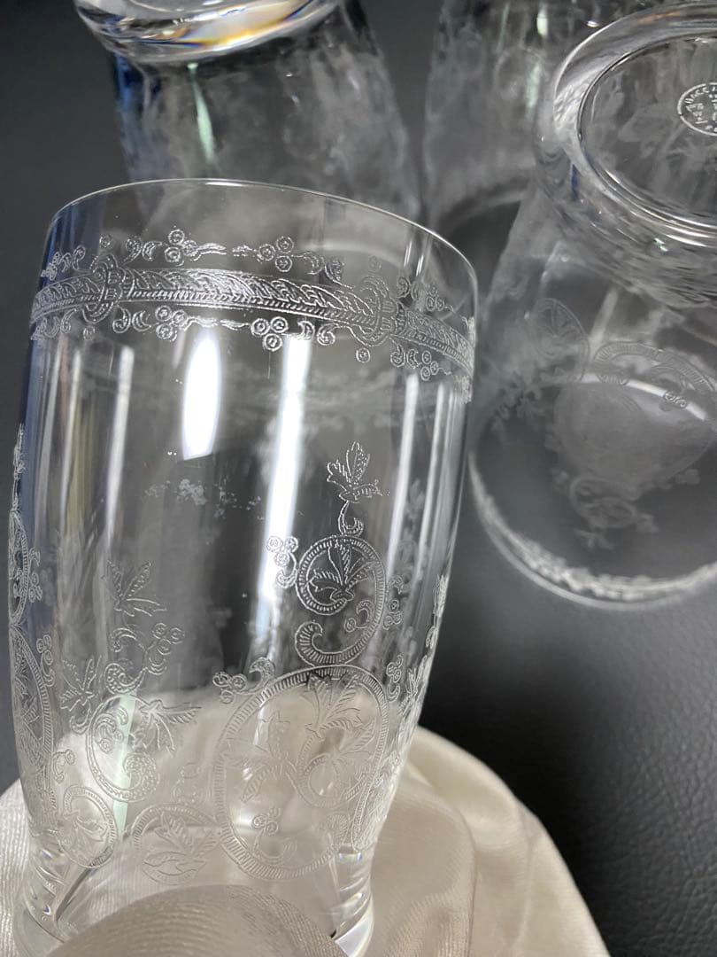 バカラ ラファイエット アシッド エッチング グラス ロック ビール ワイン