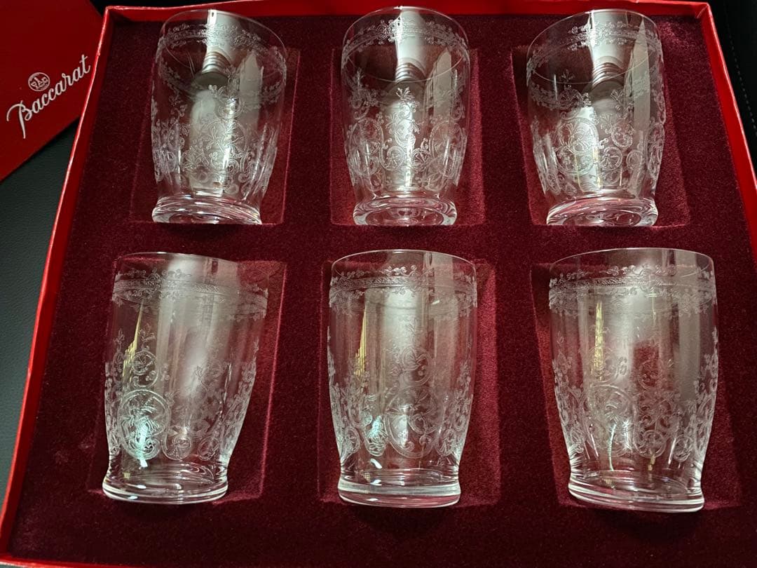 バカラ ラファイエット アシッド エッチング グラス ロック ビール ワイン