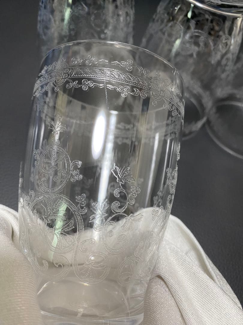 バカラ ラファイエット アシッド エッチング グラス ロック ビール ワイン