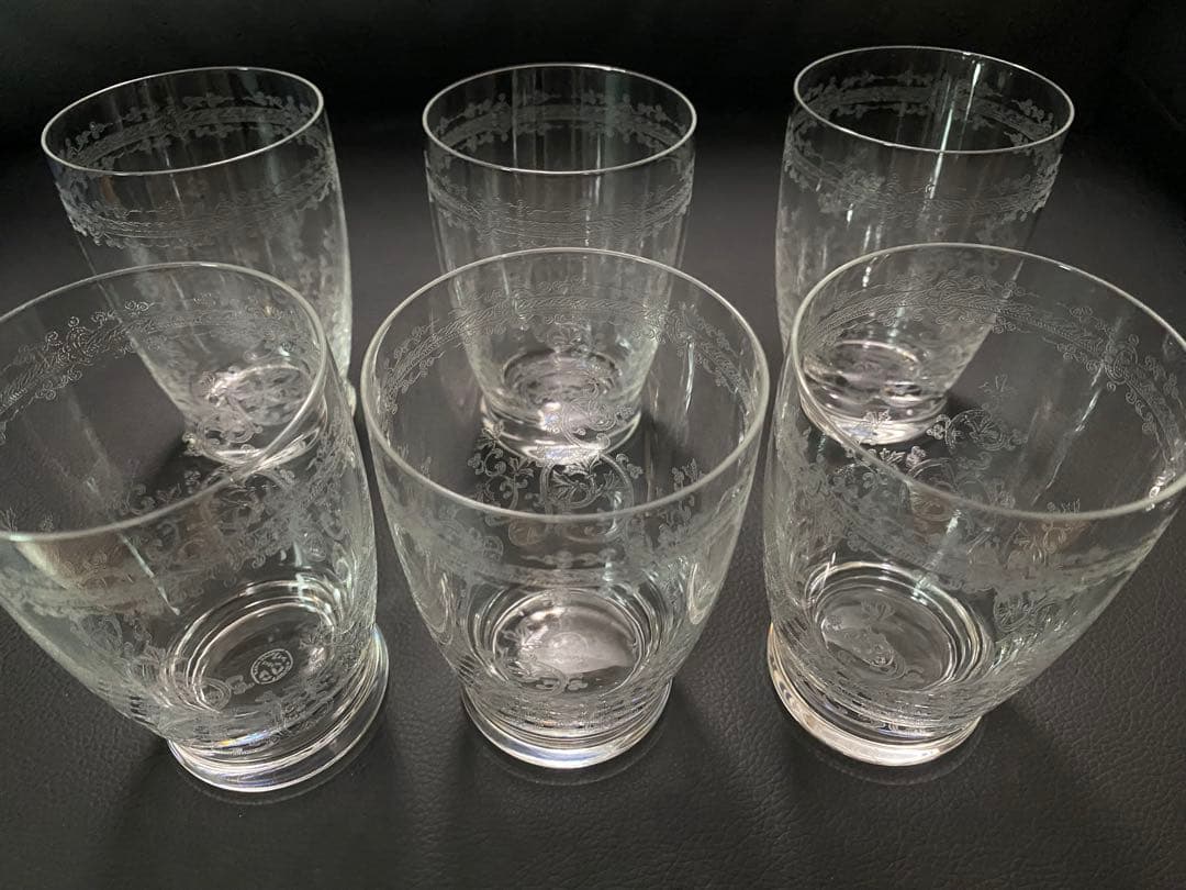 バカラ ラファイエット アシッド エッチング グラス ロック ビール ワイン