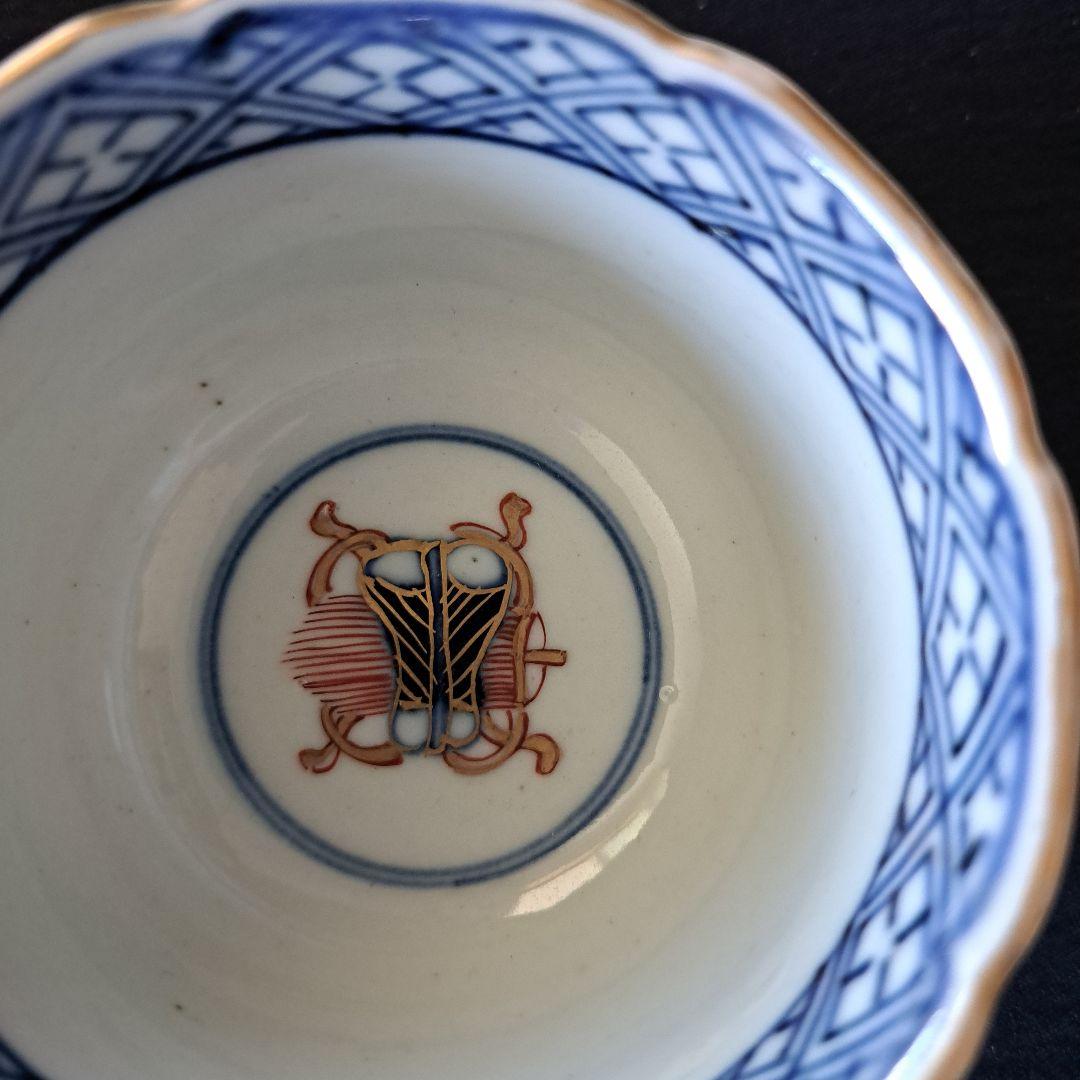 「スマートな向付(むこうずけ)その② 直径7.5cm」古伊万里 3客セット 骨董