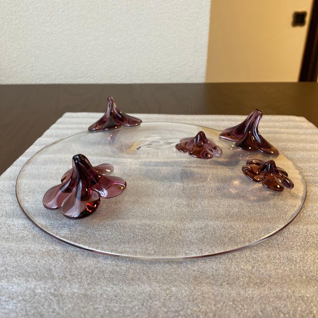 スガハラカメリアプレート　ワインレッド　お皿 sghr 新品未使用