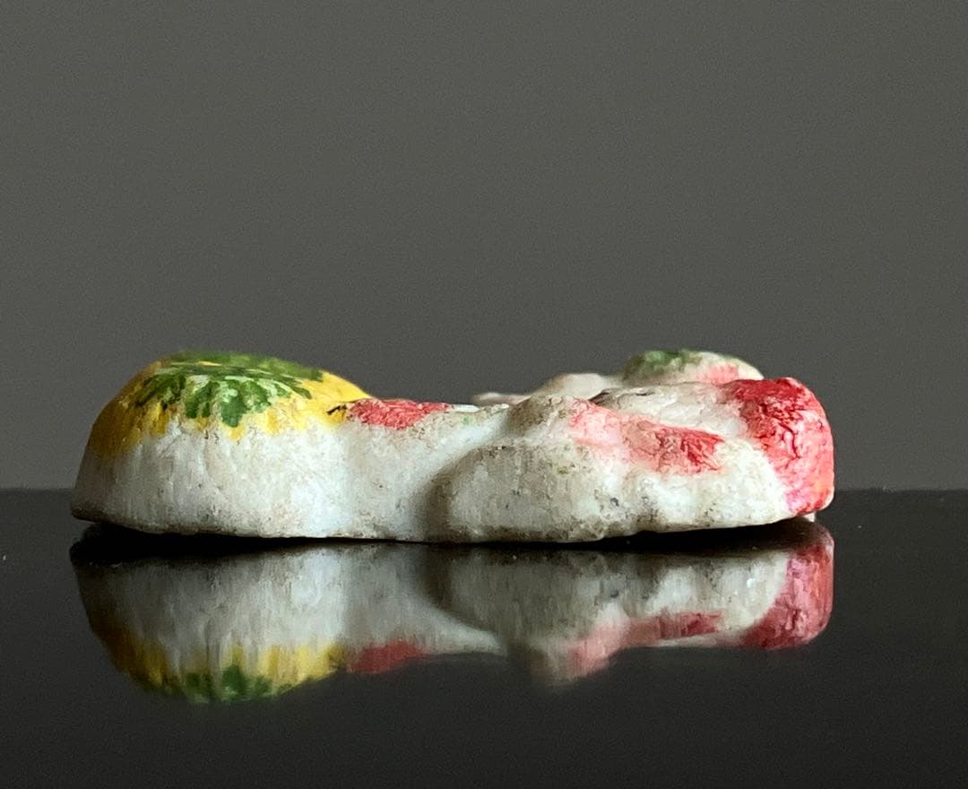 【ゆ、ゆるい、、小さい大黒天 豆陶人形 約3㎝ 明治〜大正頃】郷土玩具仏像お守り