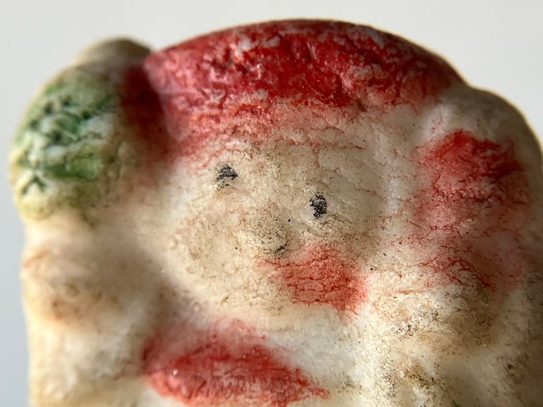【ゆ、ゆるい、、小さい大黒天 豆陶人形 約3㎝ 明治〜大正頃】郷土玩具仏像お守り