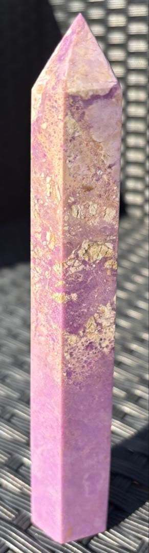 【天然石】タワー　アメリカレピドナイト　パープルマイカ②