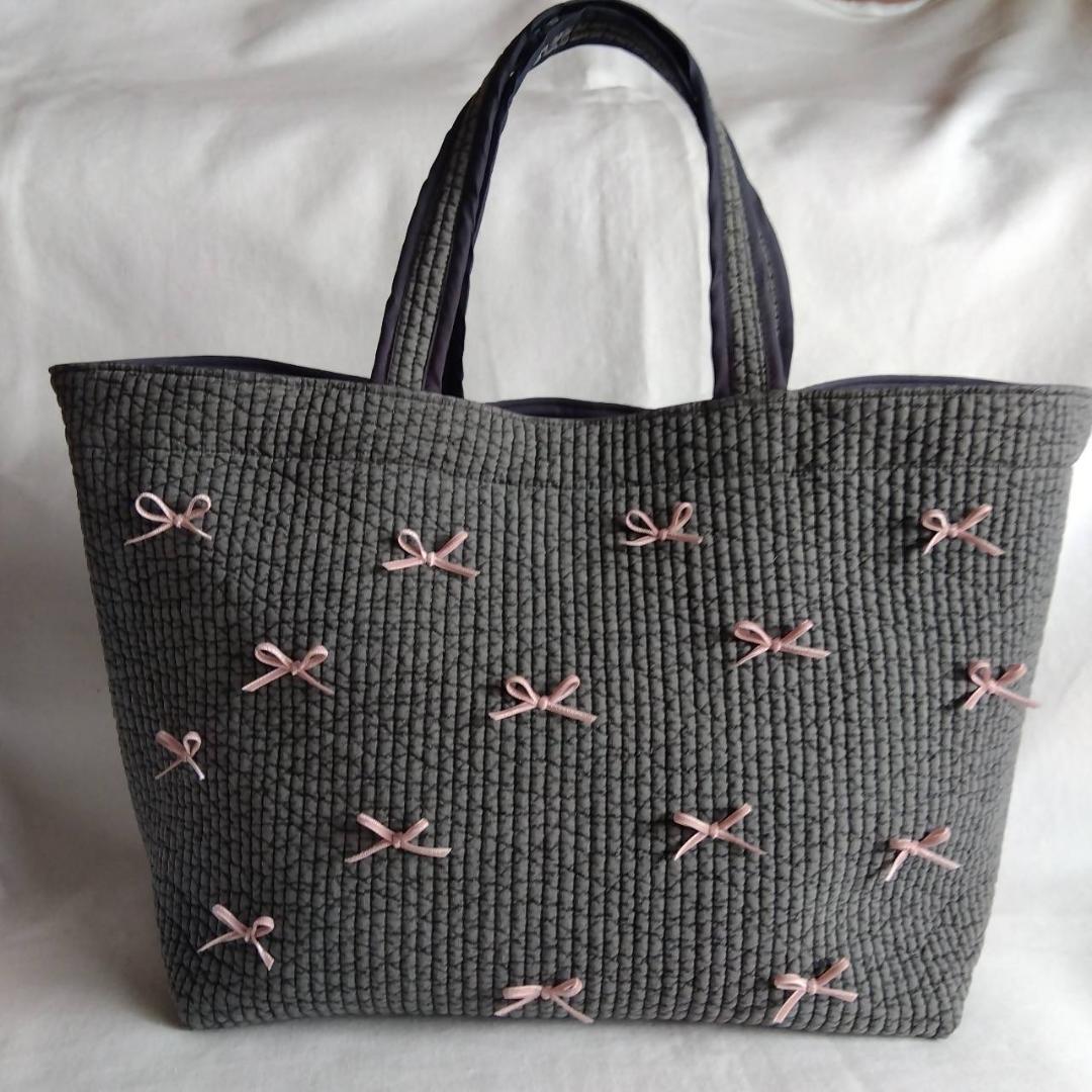 ☆トートバッグL☆ ネイビー ヌビバッグ リスタート