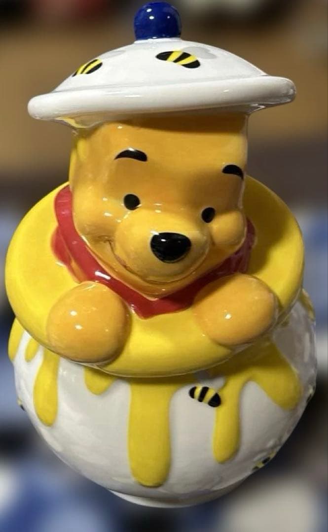 希少　ディズニーストア　くまのプーさん　クッキージャー　キャンディーポット　特大