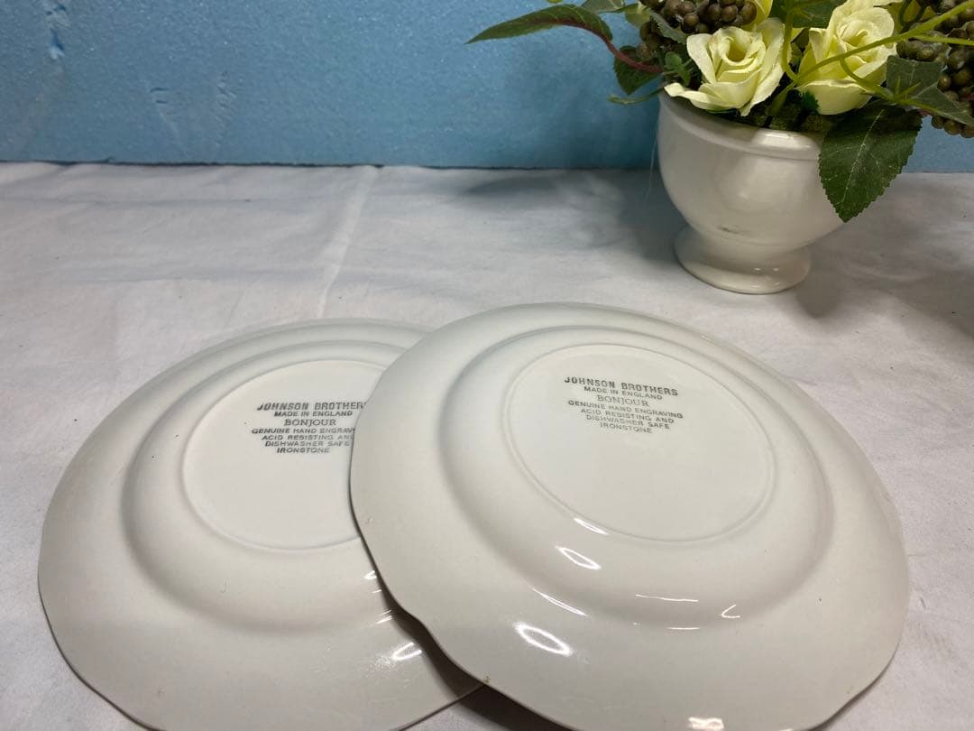 英国製ヴィンテージ　ジョンソンブラザーズ　お花柄プレート 5枚セット