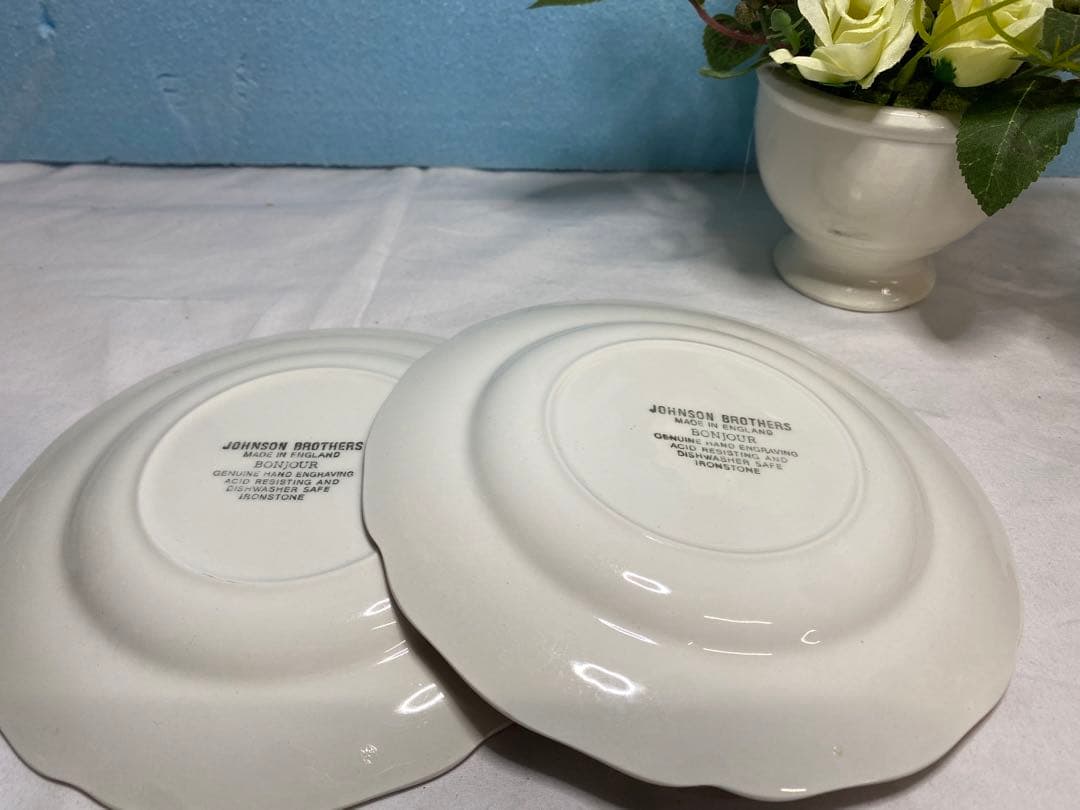 英国製ヴィンテージ　ジョンソンブラザーズ　お花柄プレート 5枚セット