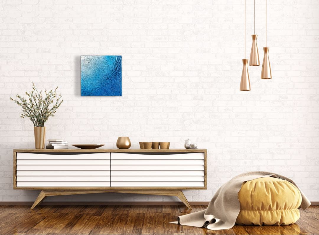 現代アート　30×30㎝　海　モダン　絵画　抽象画　アートパネル　インテリア