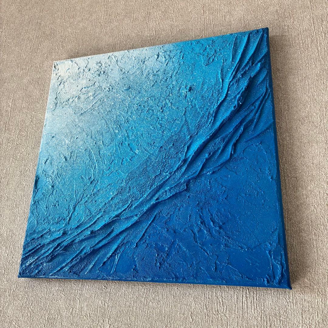 現代アート　30×30㎝　海　モダン　絵画　抽象画　アートパネル　インテリア