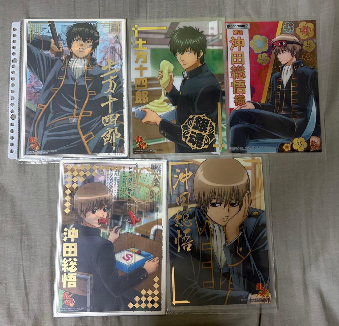 銀魂　クリアコレクション　ジャンボカードダス　箔押し　坂田　沖田　土方　神威