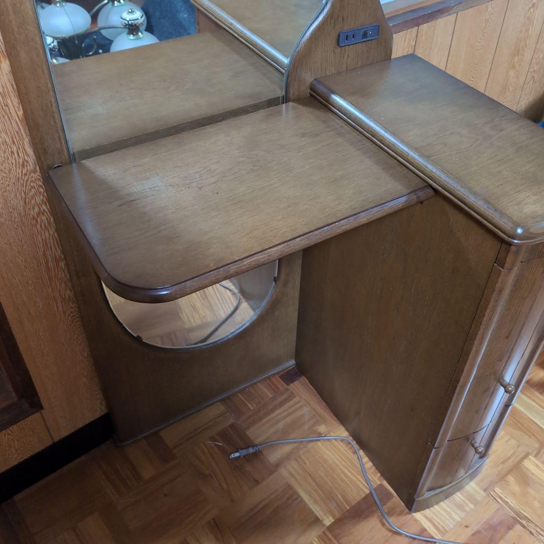 木製ブラウンドレッサー・鏡台