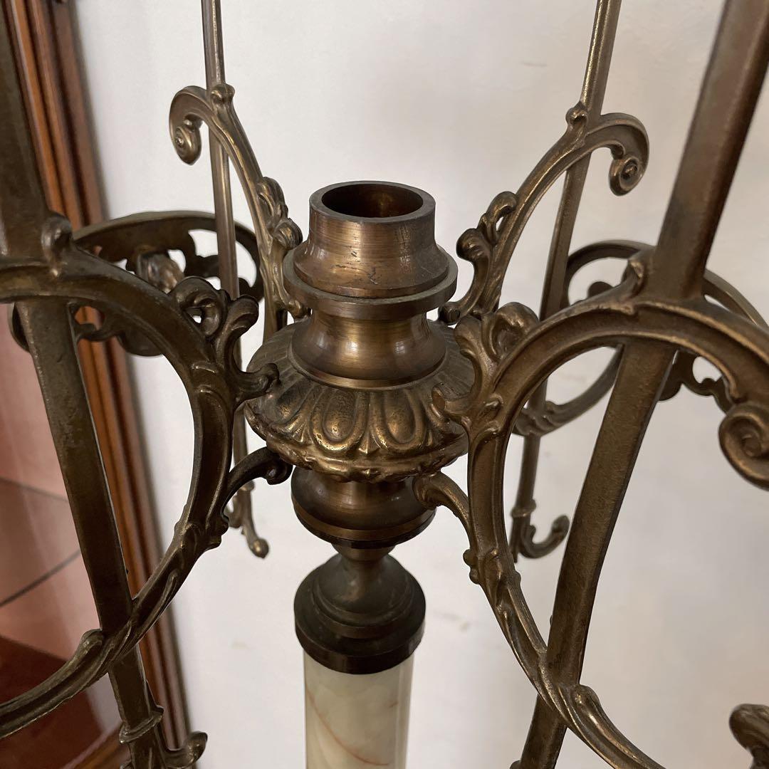 r141 イタリア製 真鍮コートハンガースタンド オニキス ポールハンガー