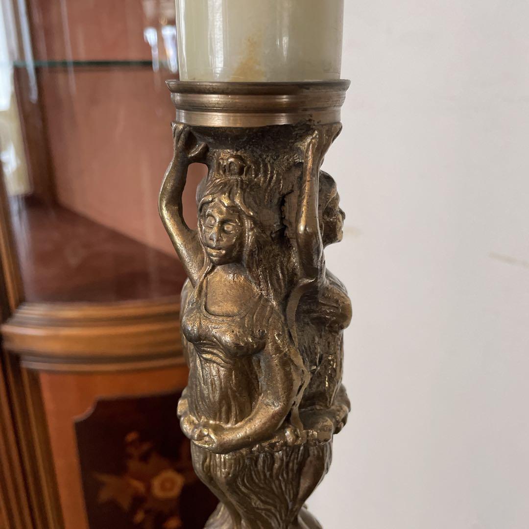 r141 イタリア製 真鍮コートハンガースタンド オニキス ポールハンガー