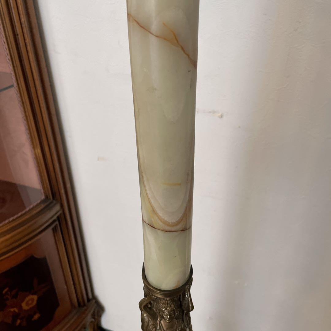 r141 イタリア製 真鍮コートハンガースタンド オニキス ポールハンガー