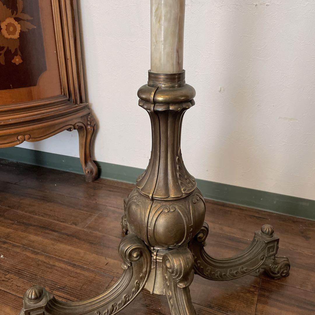 r141 イタリア製 真鍮コートハンガースタンド オニキス ポールハンガー