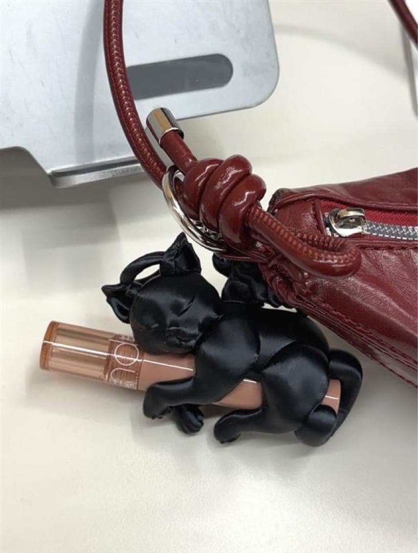 ロムアンド エンジェルキャットキーリング ブラック 黒 猫 キーホルダー