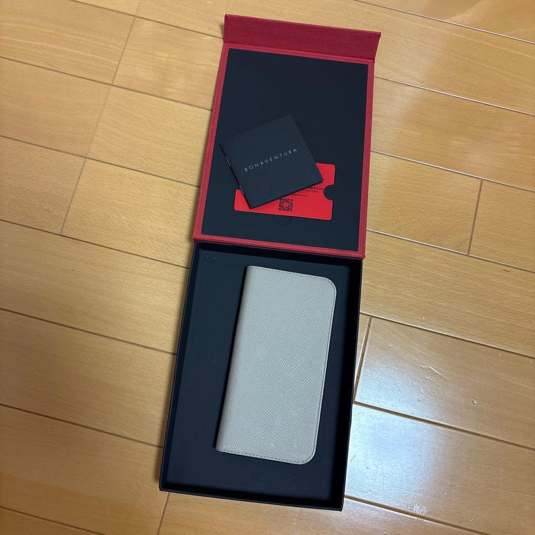 BONAVENTURA 手帳型iPhone12/12PROケース ベージュピンク