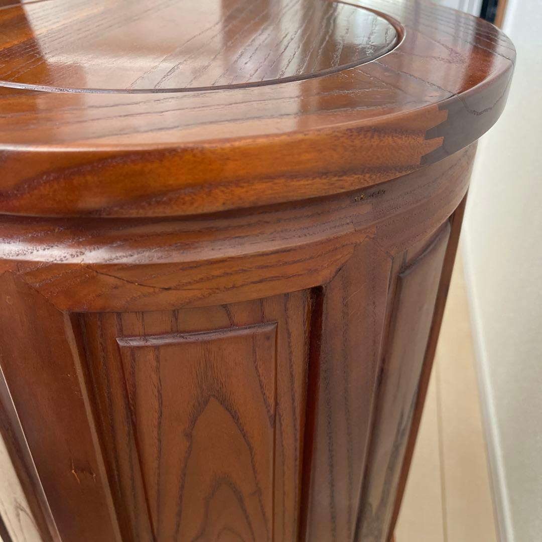 李朝家具 収納付き丸型スツール インテリア アンティーク　家具　レトロ　木製