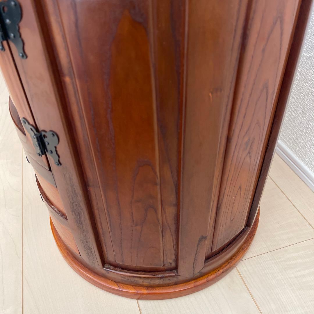 李朝家具 収納付き丸型スツール インテリア アンティーク　家具　レトロ　木製