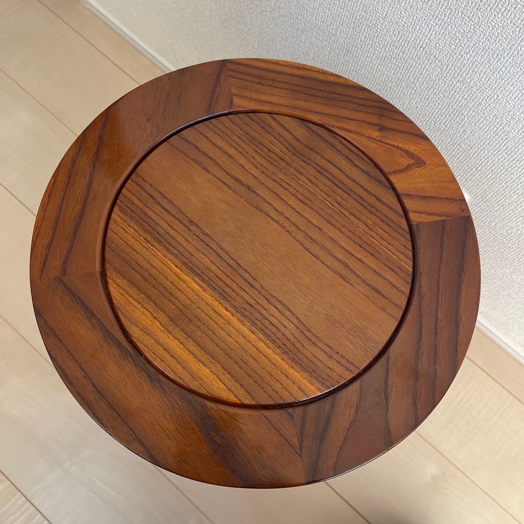 李朝家具 収納付き丸型スツール インテリア アンティーク　家具　レトロ　木製