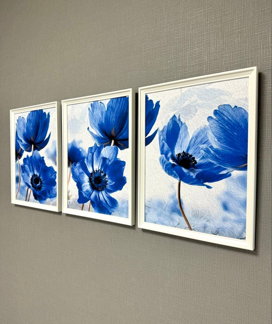 No.227フレーム付きキャンバスアート　インテリア　花の絵画　アートポスター