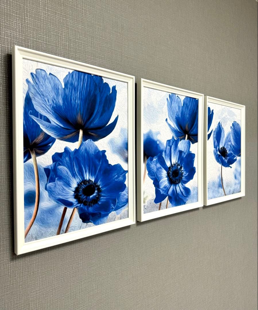 No.227フレーム付きキャンバスアート　インテリア　花の絵画　アートポスター